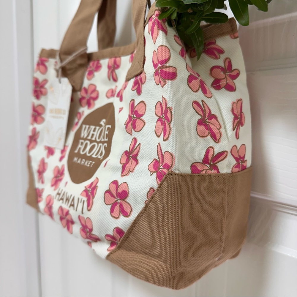 Whole Foods Hawai‘i Tag Aloha Organic Canvas Mini Tote NWT - Picture 4 of 6